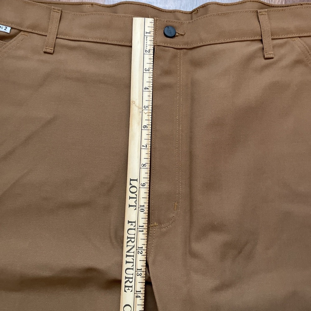 Carhartt FR Flame Resistant Duck Work Dungaree Pants Brown FRB229 BRN 42x36 NWT - Picture 6 of 7